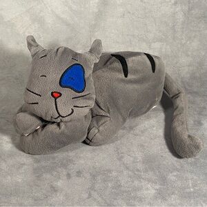 Vintage Caillou Gilbert Cat Plush Stuffed Animal 12” Unique Rare Beanie Style